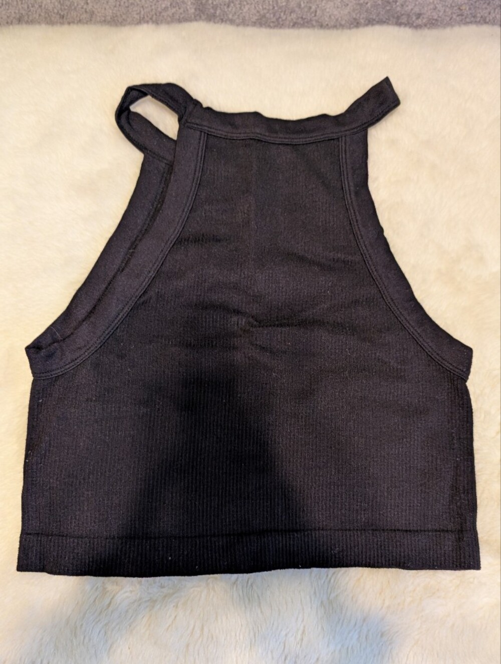 No Boundaries Black Ribbed Tank Crop Top
